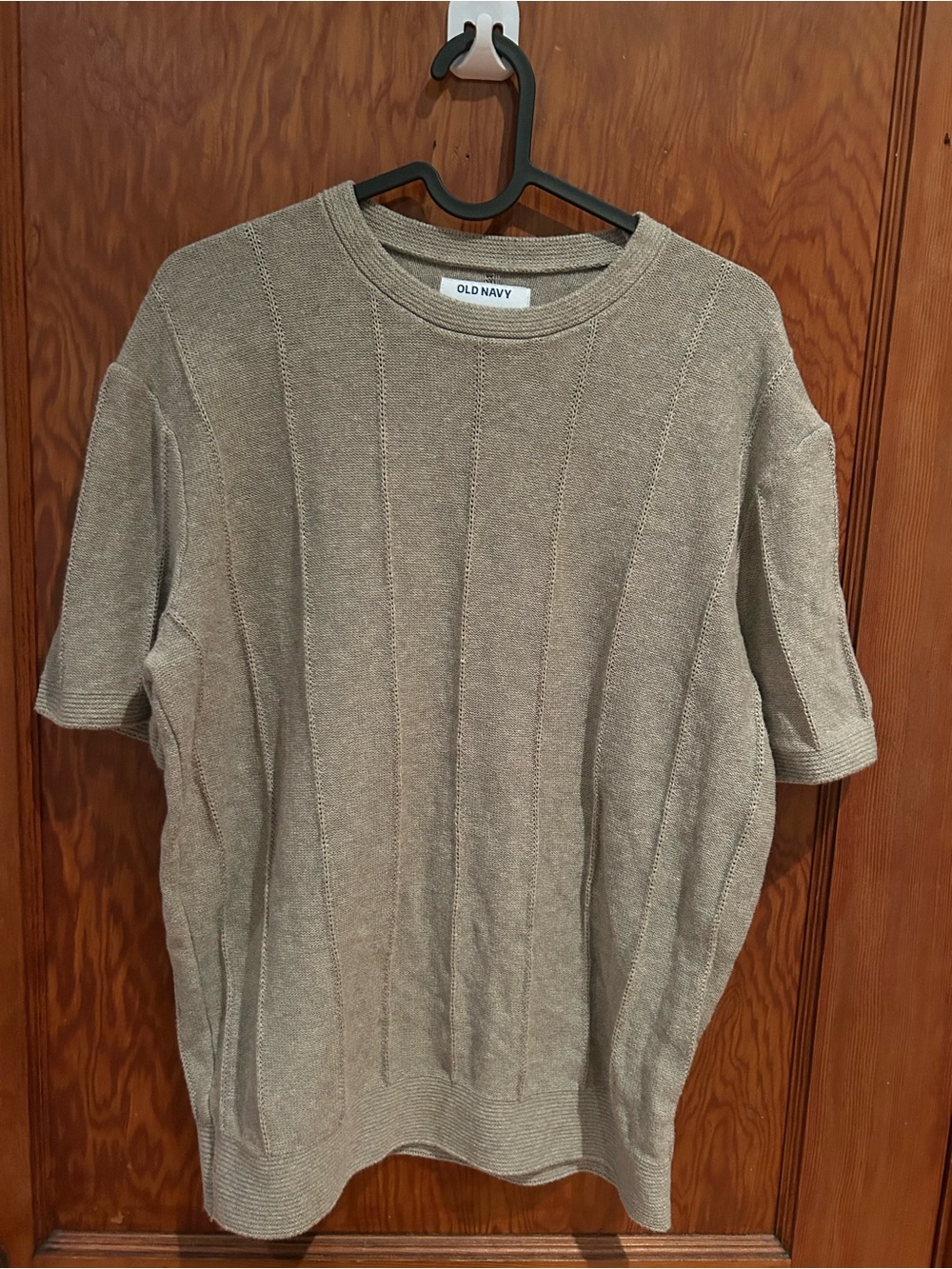 Old Navy Men's Short-Sleeve Knit Taupe Beige